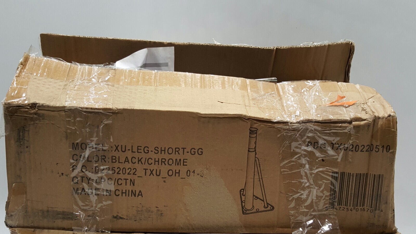 Tapered Metal Table Legs XU-LEG-SHORT-GG