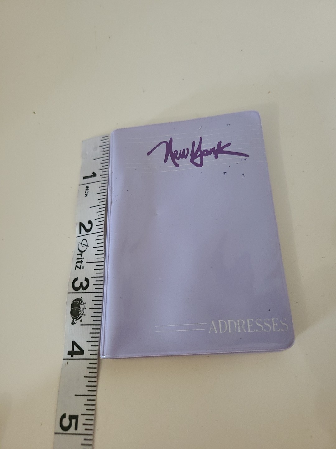 VINTAGE Mini Pocket Address Book NEW Lavender Purple 4×3″ New York