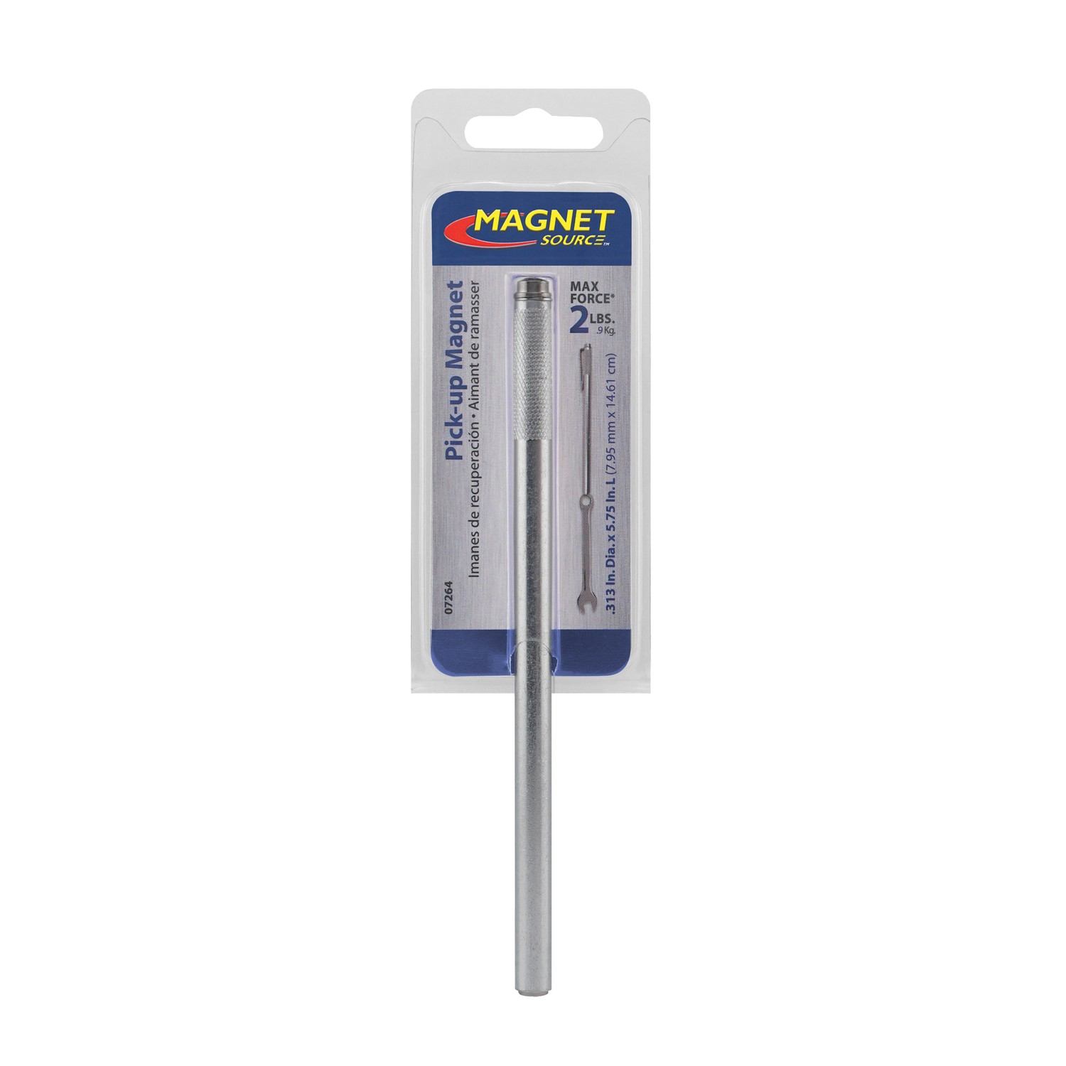 Master Magnetics 07264 Neodymium Magnetic Pick-Up Tool 5.75 in. with Pocket Clip