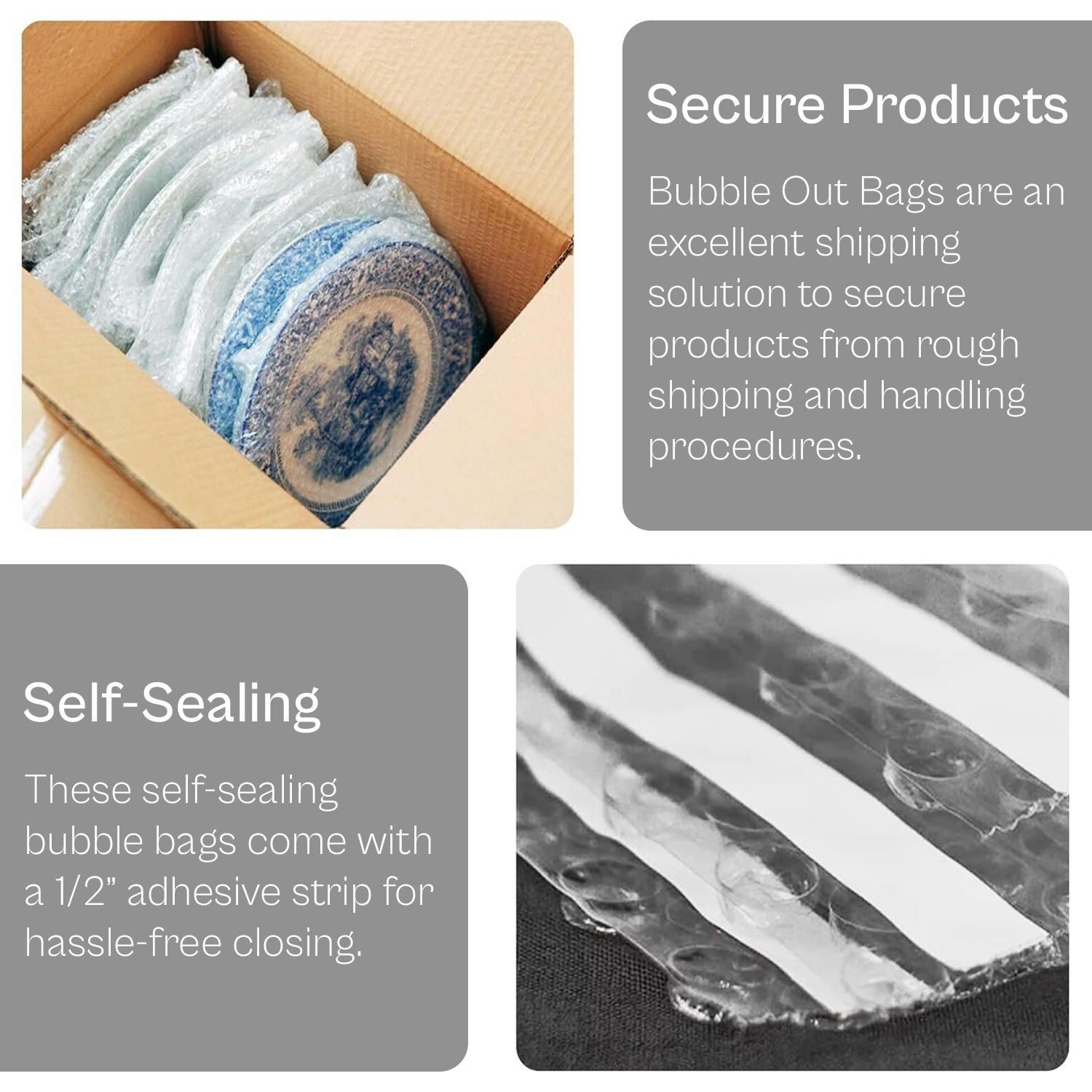 650 Pieces Bubble Out Bags 6″ x 8.5″, 3/16″ Bubble Lining, Clear, Recyclable