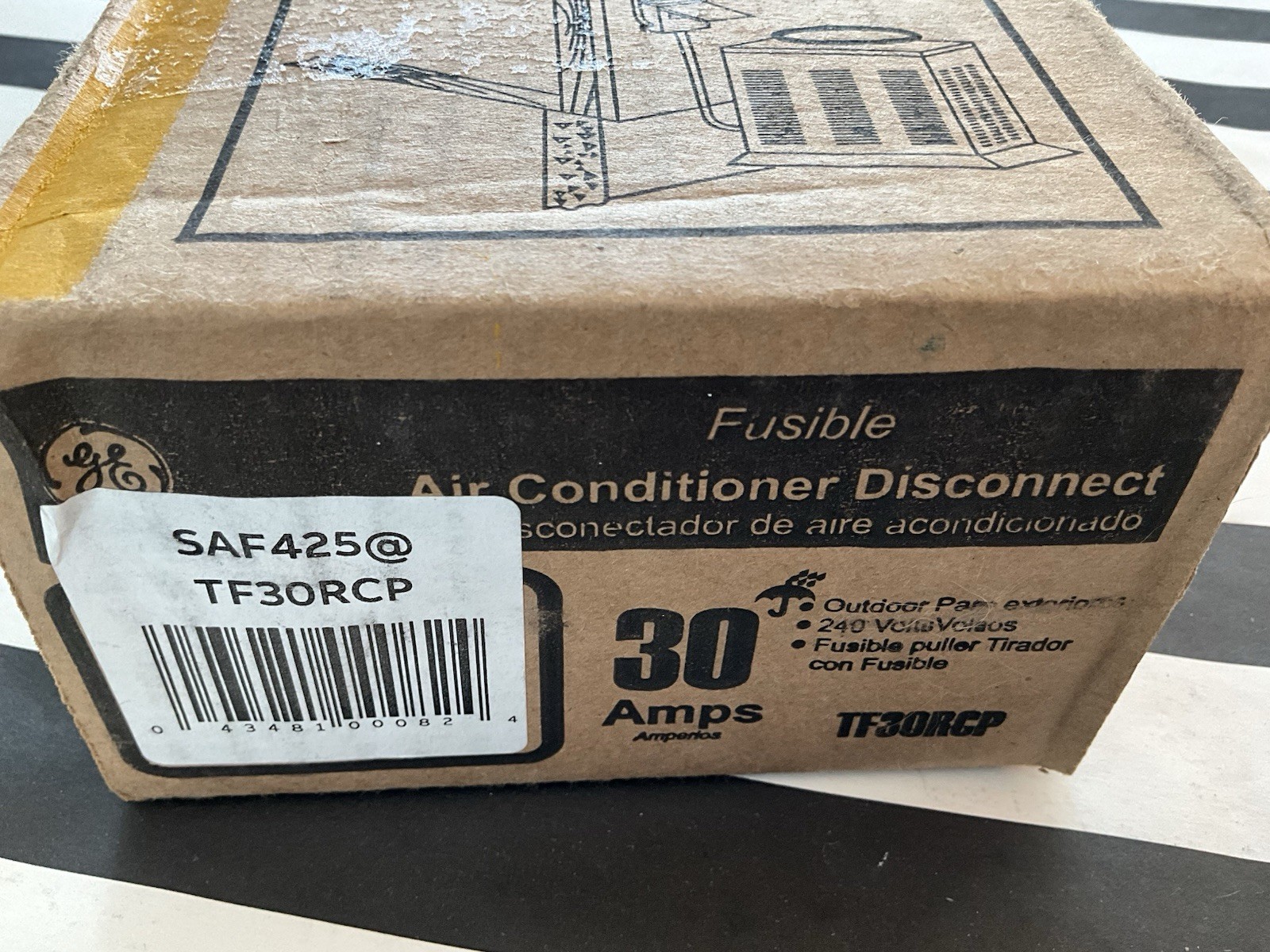 GE TF30RCP 240V 30A AC Disconnect Safety Switch – Gray