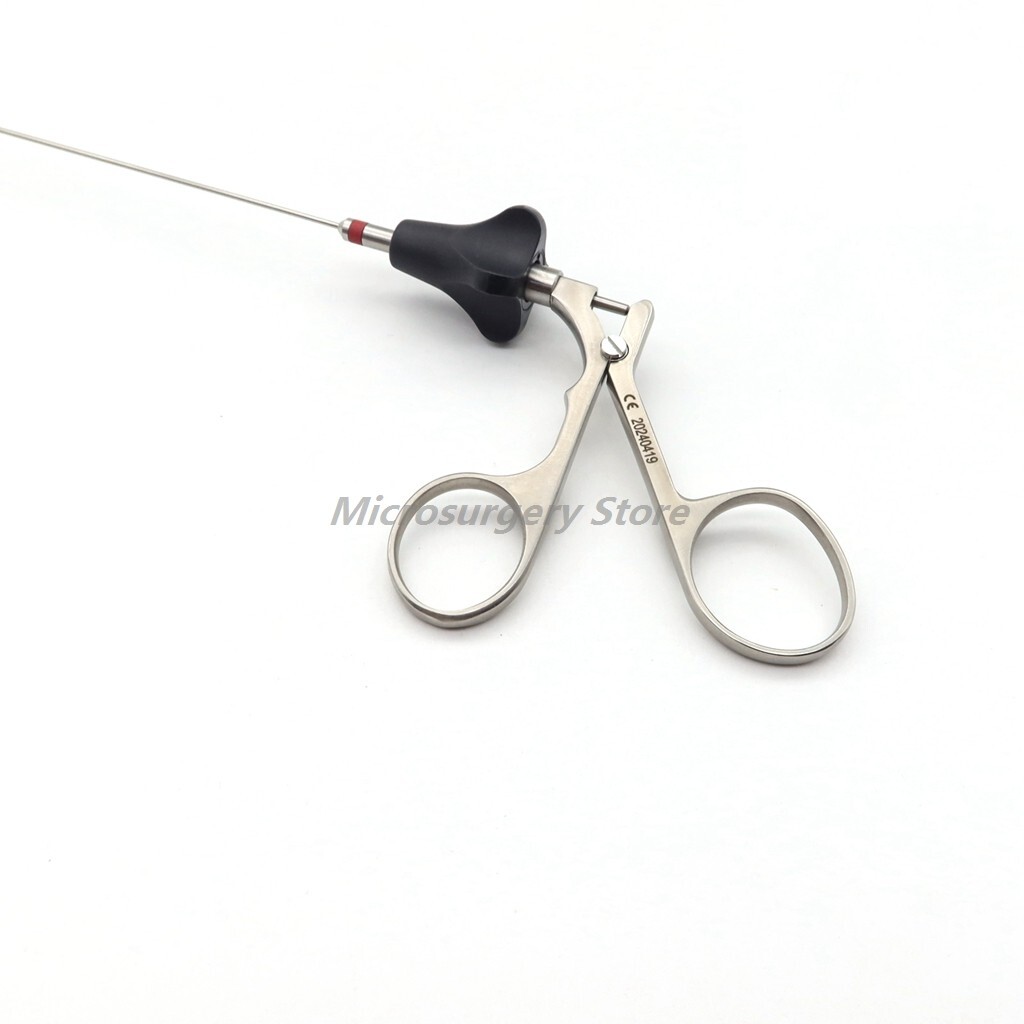 Φ1.6 ( 5 fr ) x 410 mm Single Action Sharp Head Semi Rigid Hysteroscopy Scissors