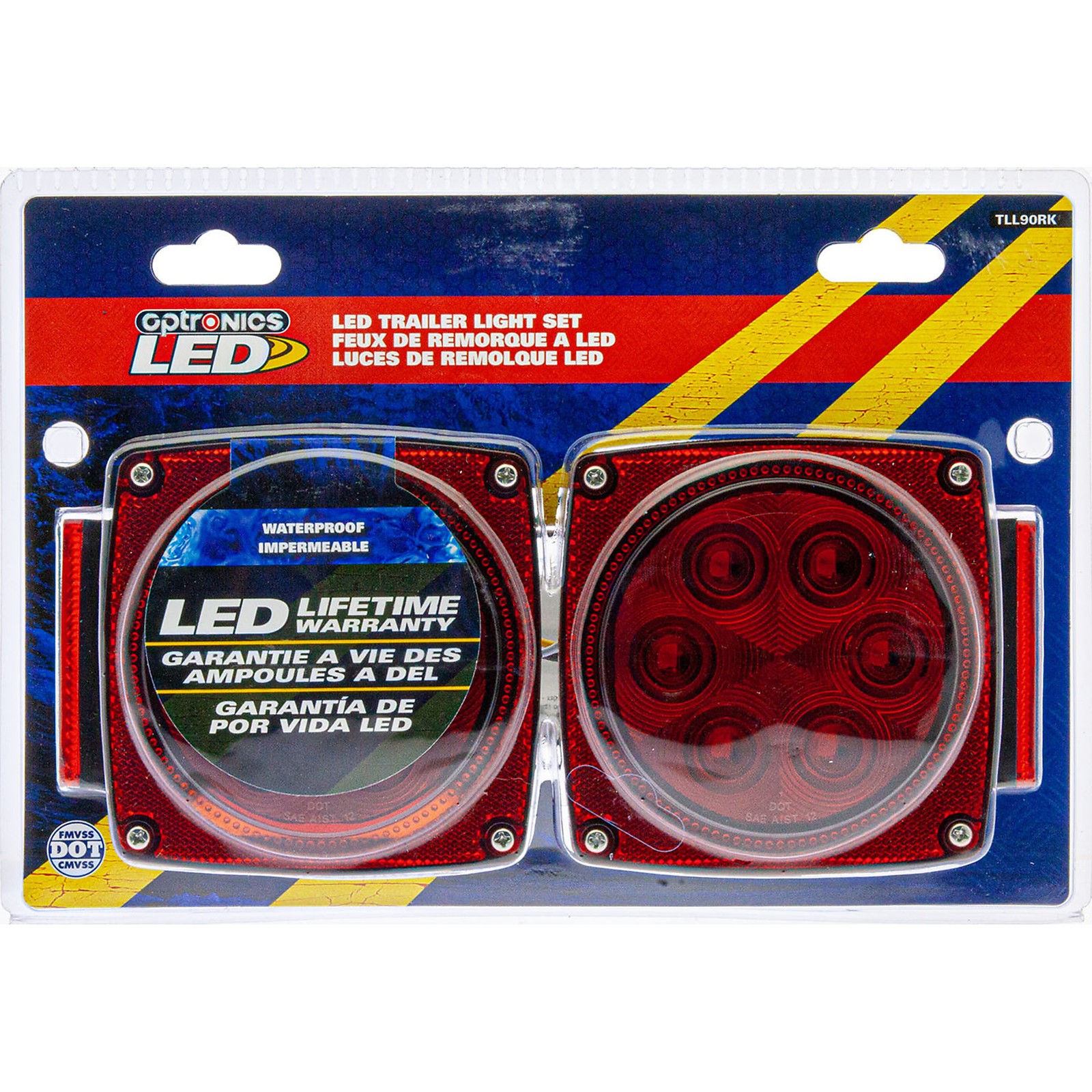 7-LED RED STUD MOUNT COMBO TAIL LIGHT SET