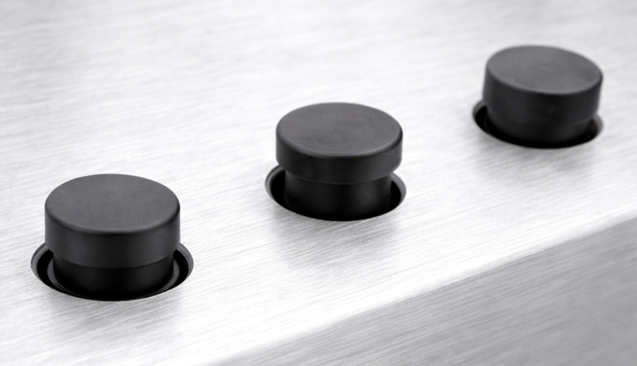 1/2” Rubber Hole Plugs Push In Foot Bumper Compression Stem Various Pack Sizes