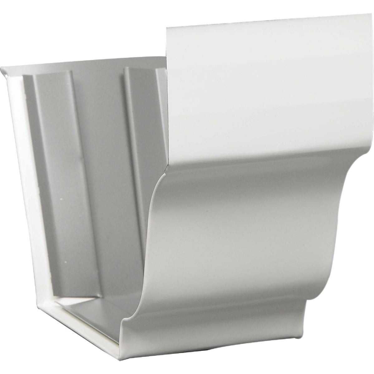 Amerimax 5 In. Galvanized White Slip-Joint Gutter Connector 33209 Amerimax 33209