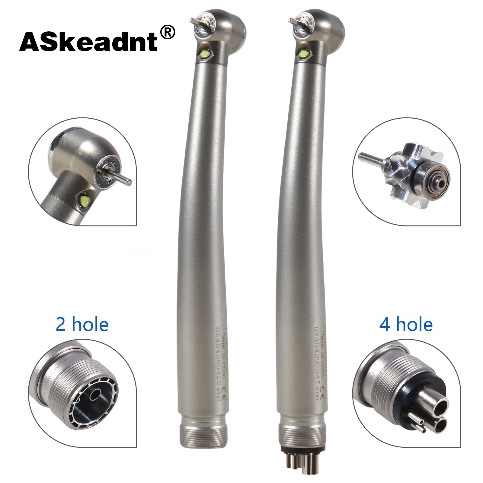 Factory Price Dental LED High Speed Handpiece 3 Water Spray 2 4 Hole Air Turbine