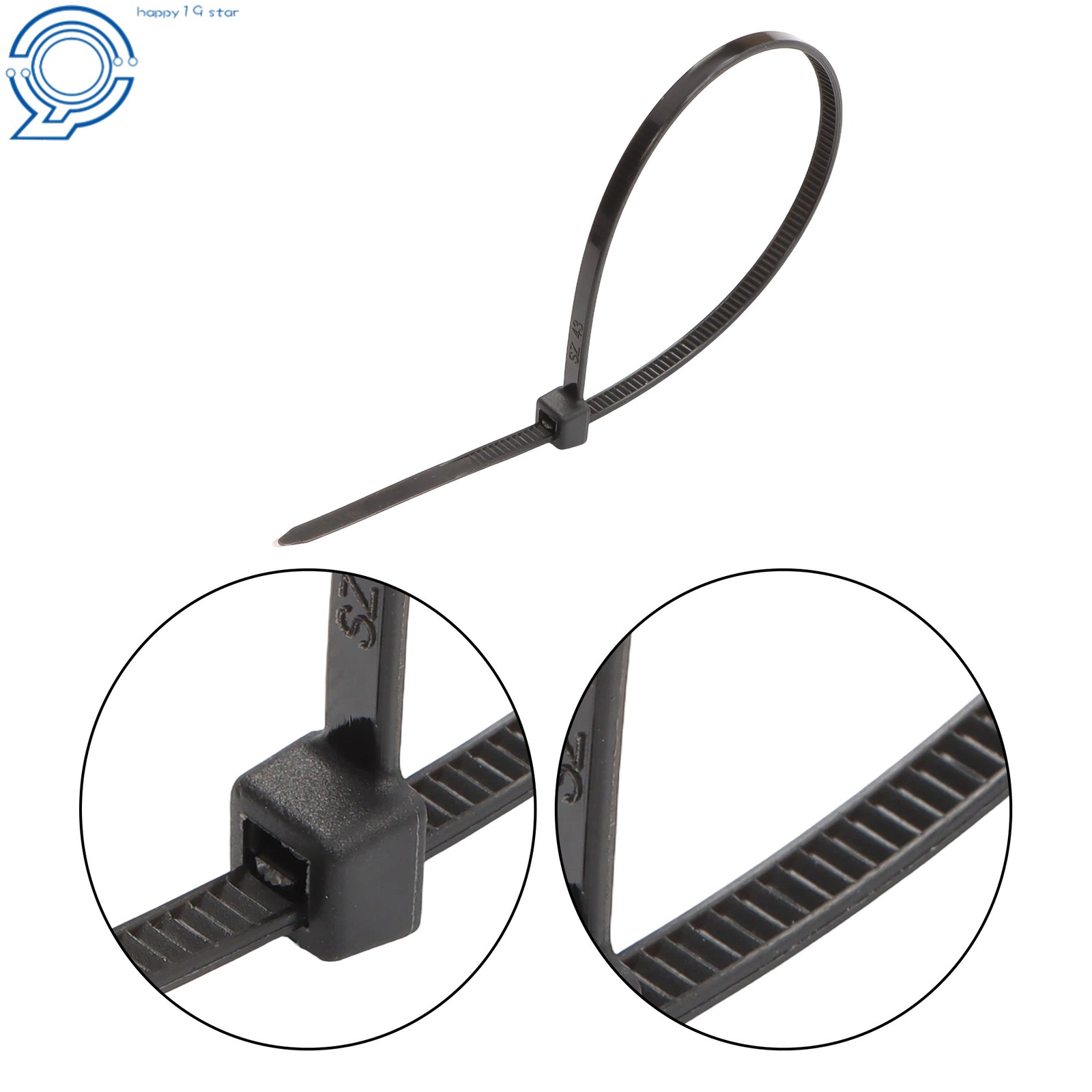 8″ Zip Ties 5000 Pack Heavy Duty 40lb Black Uv Cable Ties 0.14″ Max 185°F