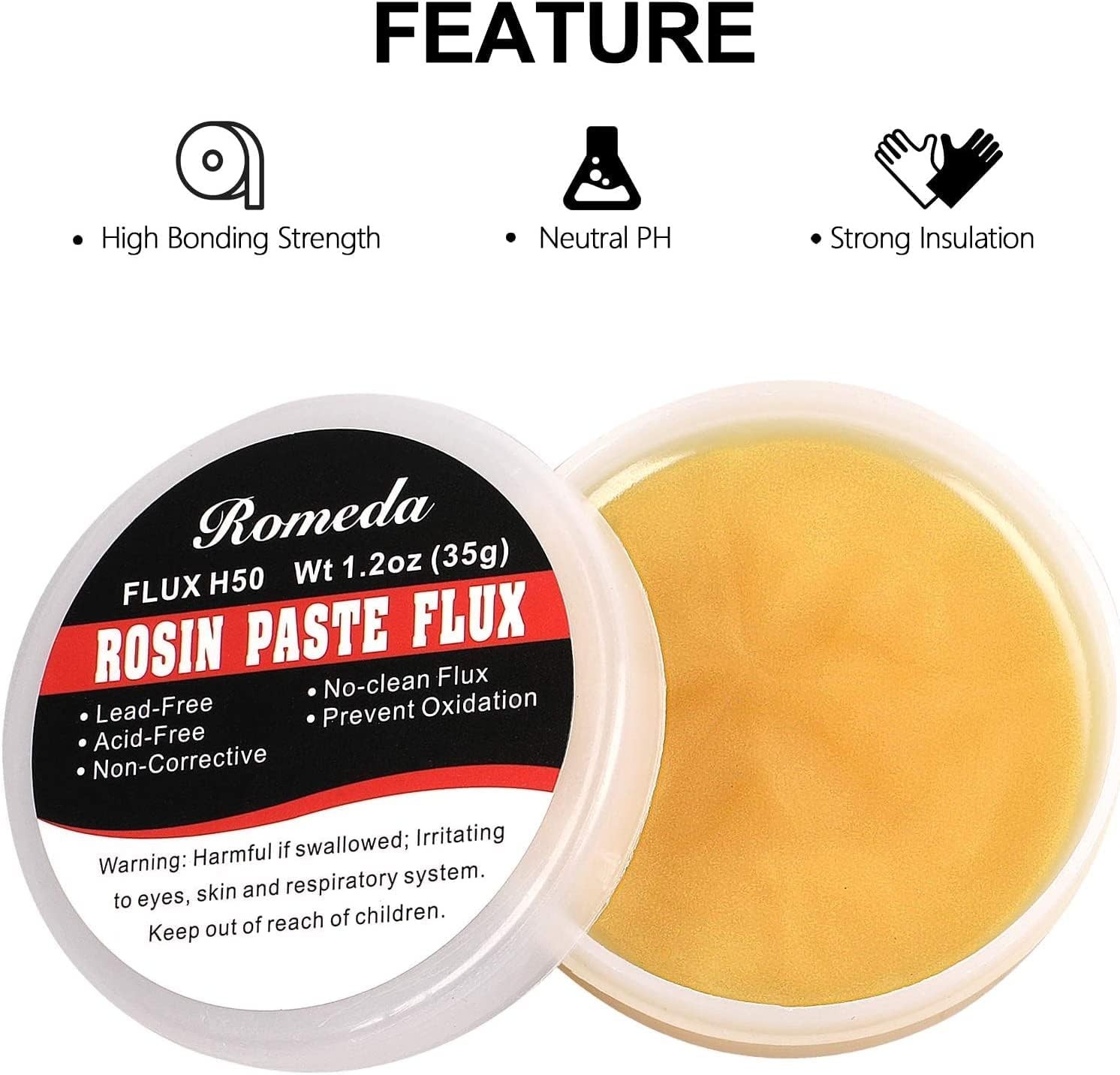 2 Jar Solder Flux, Flux for Soldering, Rosin Soldering Flux Paste for Lead-Free