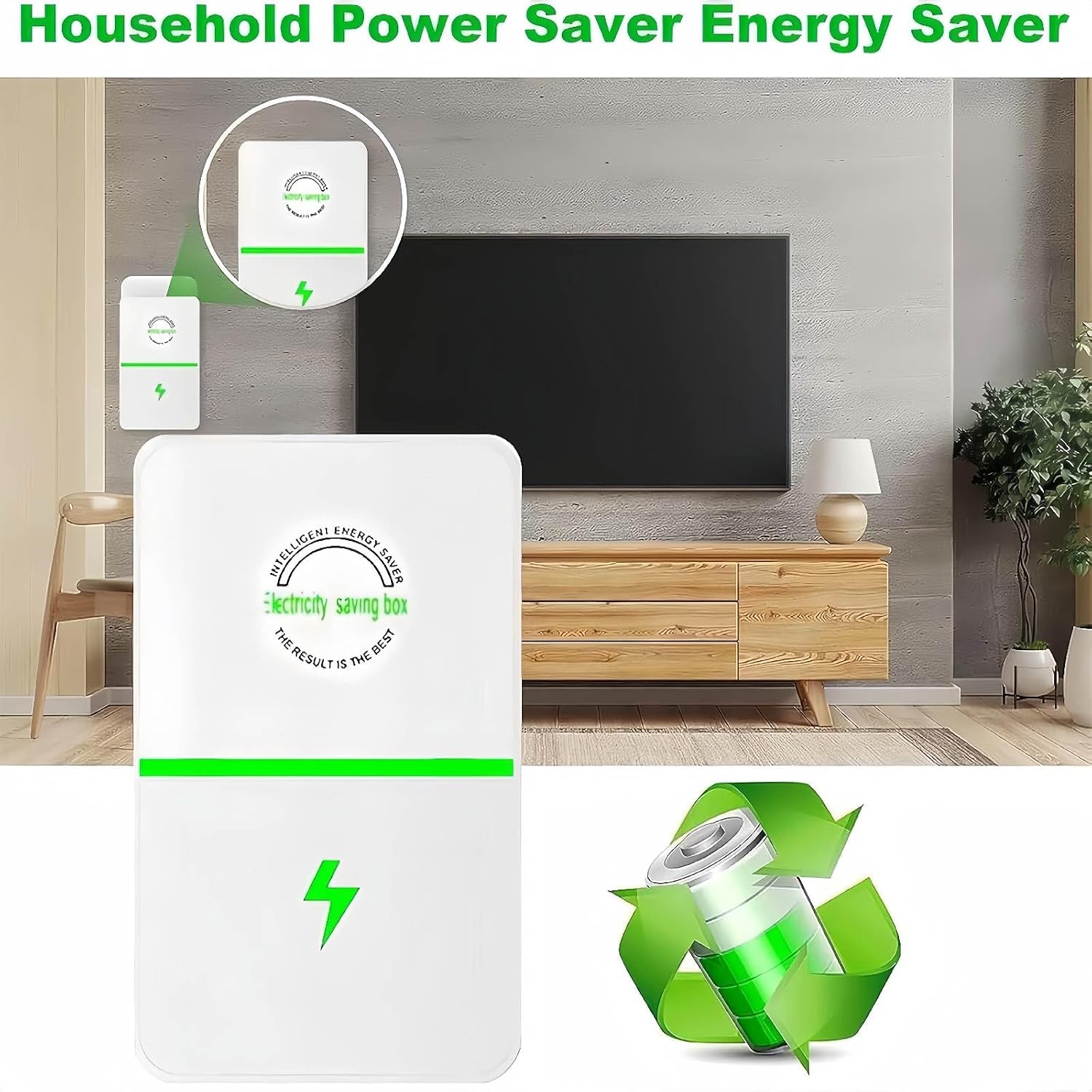4Pcs Electricity Saving Box Plug-In Power Box Save Outlet for Household/Offices
