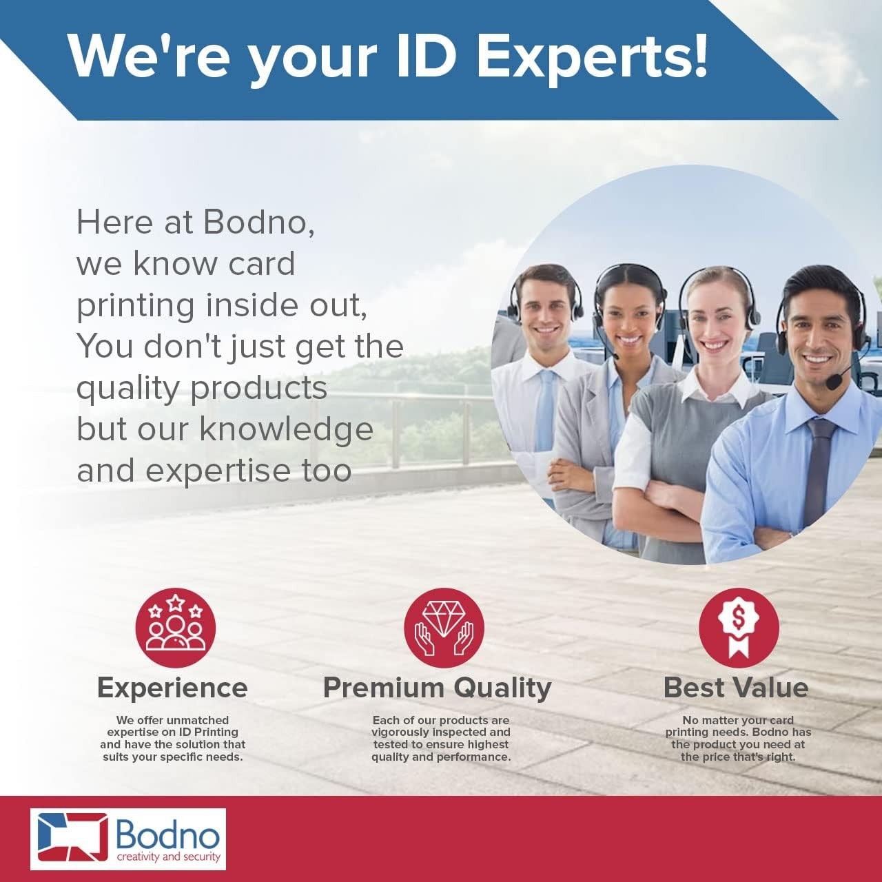 500 Pack Bodno Premium CR80 30 Mil Graphic Quality PVC Cards