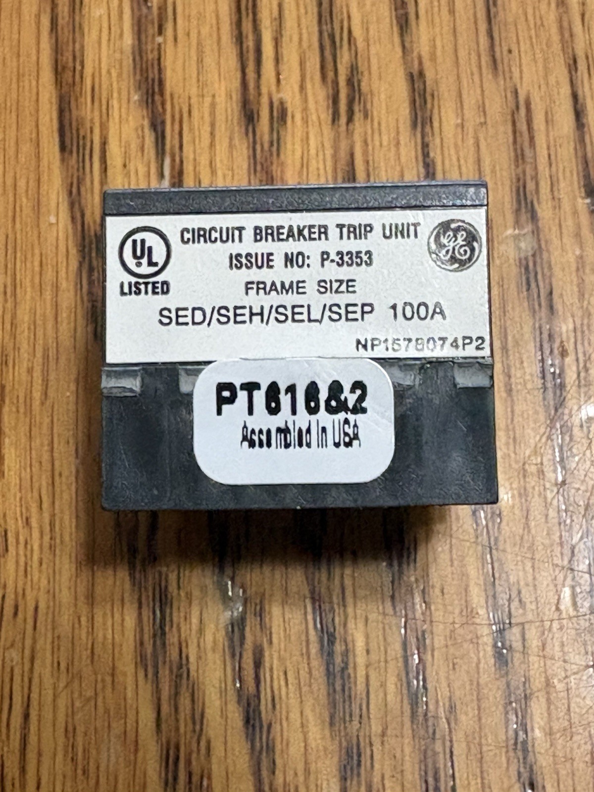 GE SPECTRA RMS RATING PLUG SRPE100A100 for 100A Sensor on SEDA, SEHA, SELA, SEPA