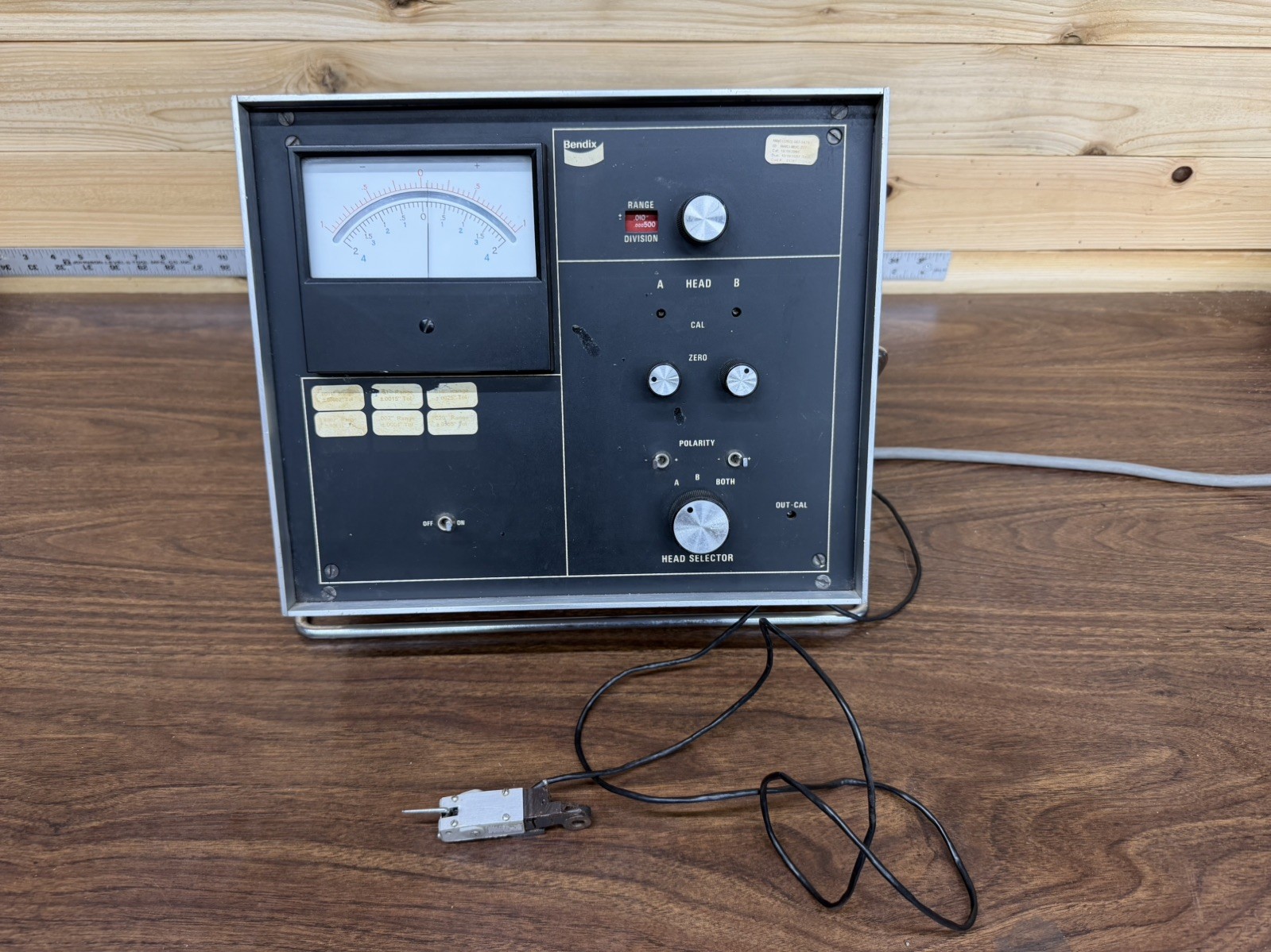 Vintage Bendix Type BX Model I Electronic Indicator Gauge Inspection T-225 Probe