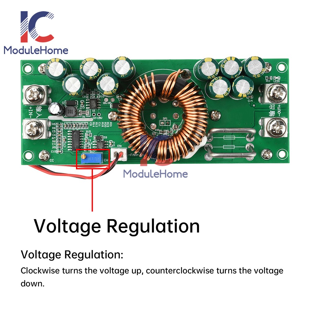 1200W 30A 1500W 50A Adjustable DC-DC Step-down Buck Power Supply Module