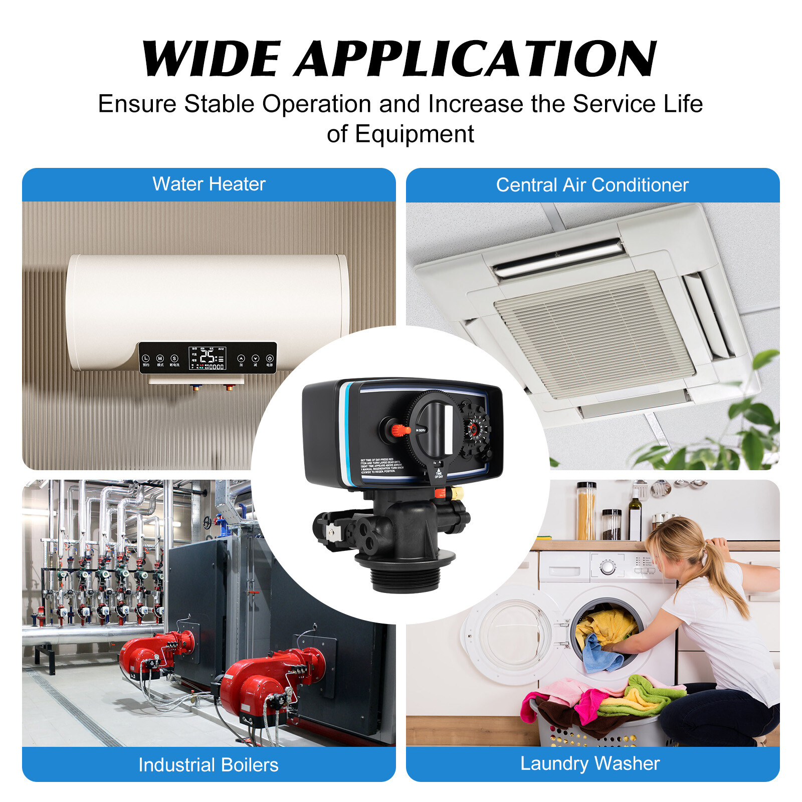 Automatic Fleck 5600 12 Day Control Timer Valve For Water Filter Softener Resin