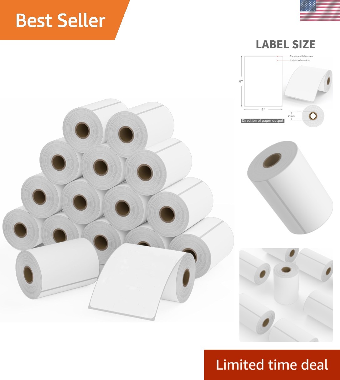4×6 Direct Thermal Shipping Labels 250 per Roll