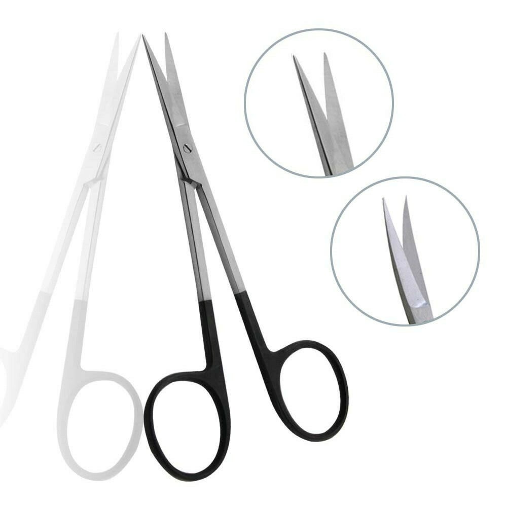 IRIS Scissors, 4.1/2″, Straight SuperCut Blades, ONE Serrated Blade, Premium