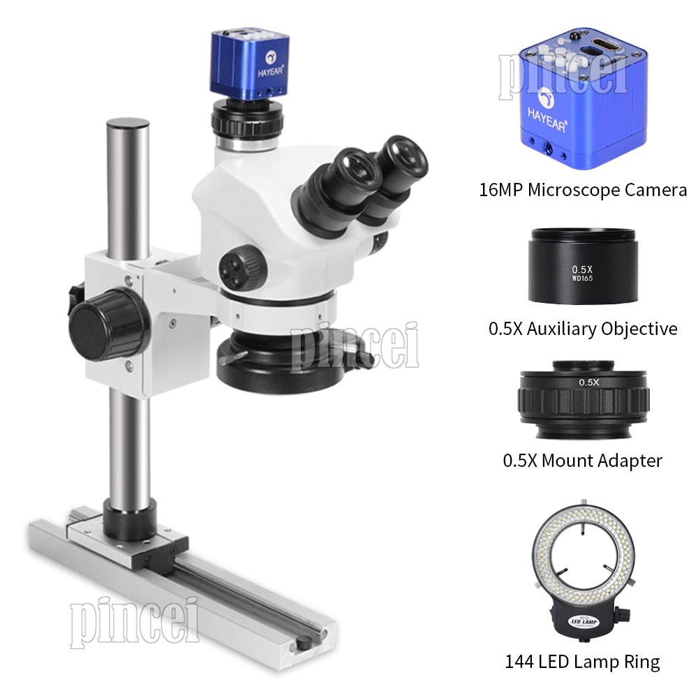 HY-5100-HG7045 7-50X Slide-rail Base Microscope Stand Digital Camera
