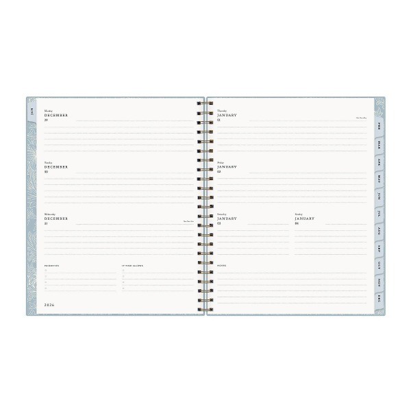 8.5"x11" 2026 Weekly/Monthly Wirebound Planner Hardcover