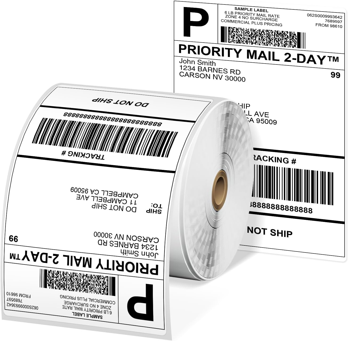 Direct Thermal Labels Multiple Sizes Colors Shipping Mailing Address Stickers