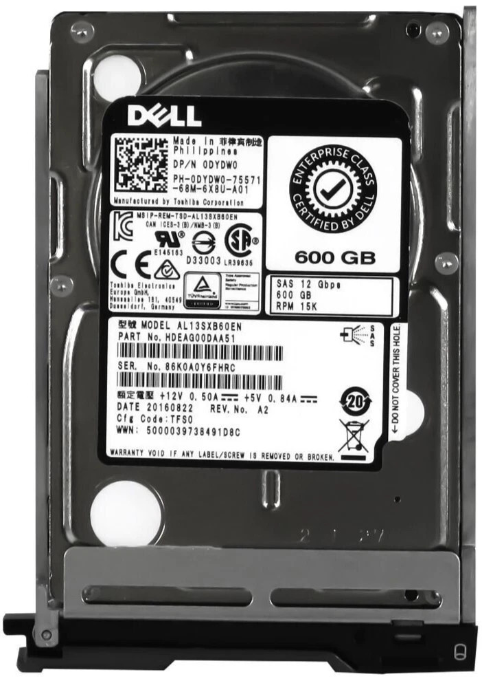 HARD DRIVE DELL 0DYDW0 DYDW0 AL13SXB60EN 600GB SAS-3 15000RPM 128MB 2.5″ inch