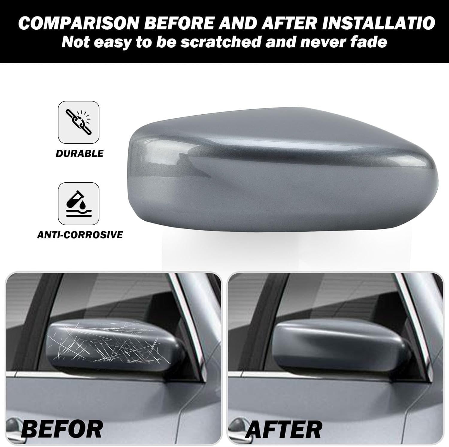 Right Side Mirror Cover Cap For Nissan Altima Sedan 2013 2014 2015 2016 2017 201