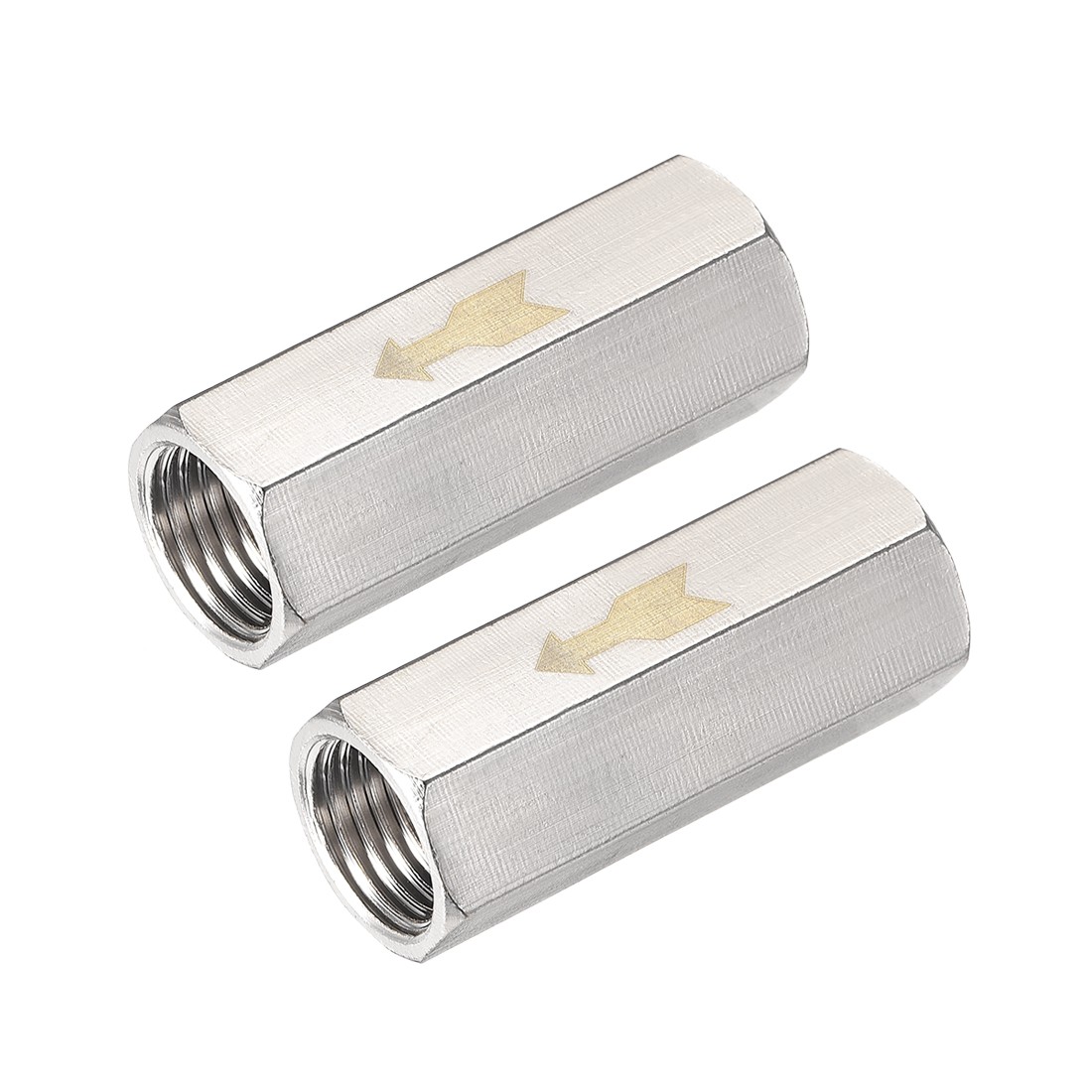 2 Pcs One Way Air Check Valve G 1/4 Female Threaded Full Port Check Valve