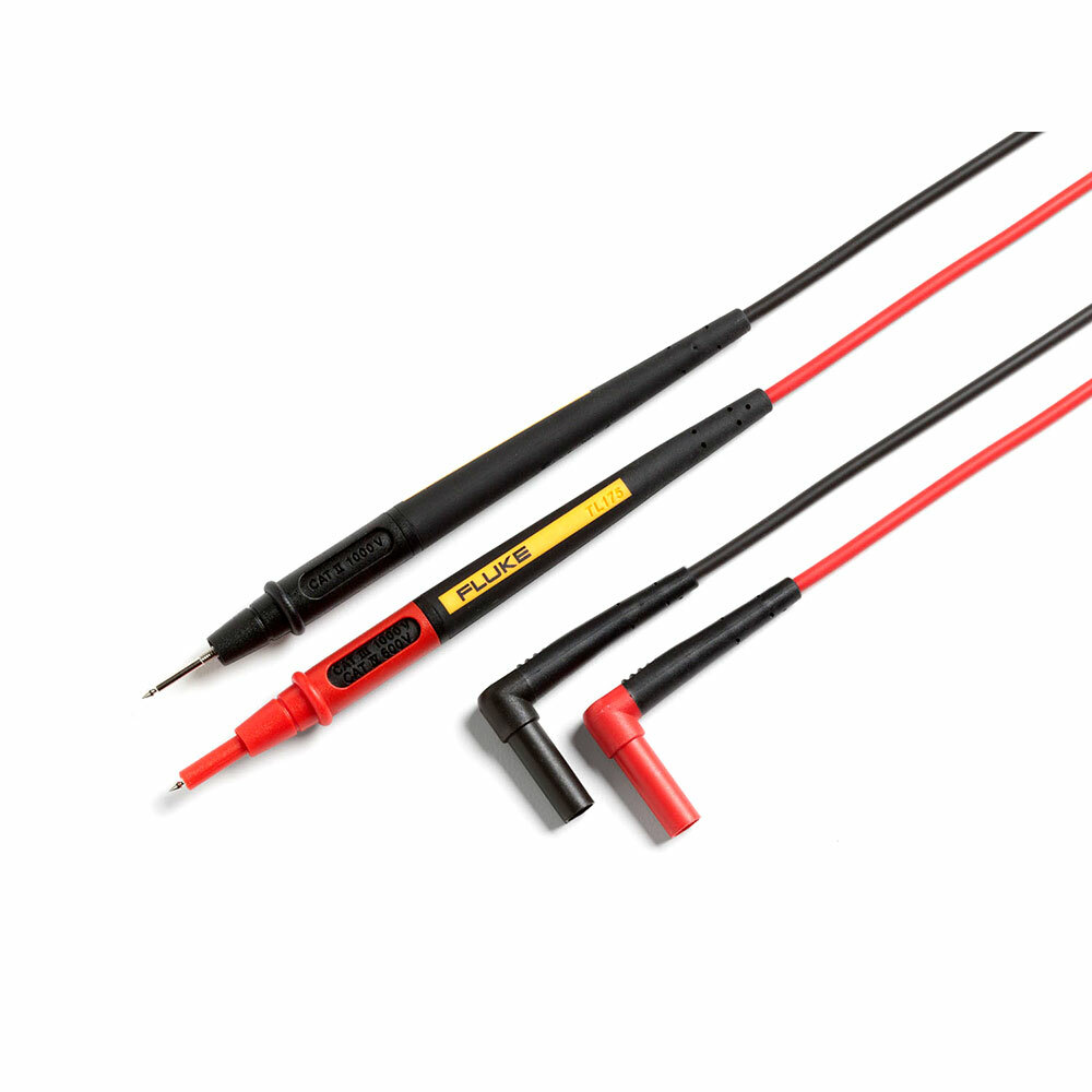 Fluke TL175 Patented TwistGuard Test Leads, Silicone, (0.75″ – 0.16″) Probe Tips