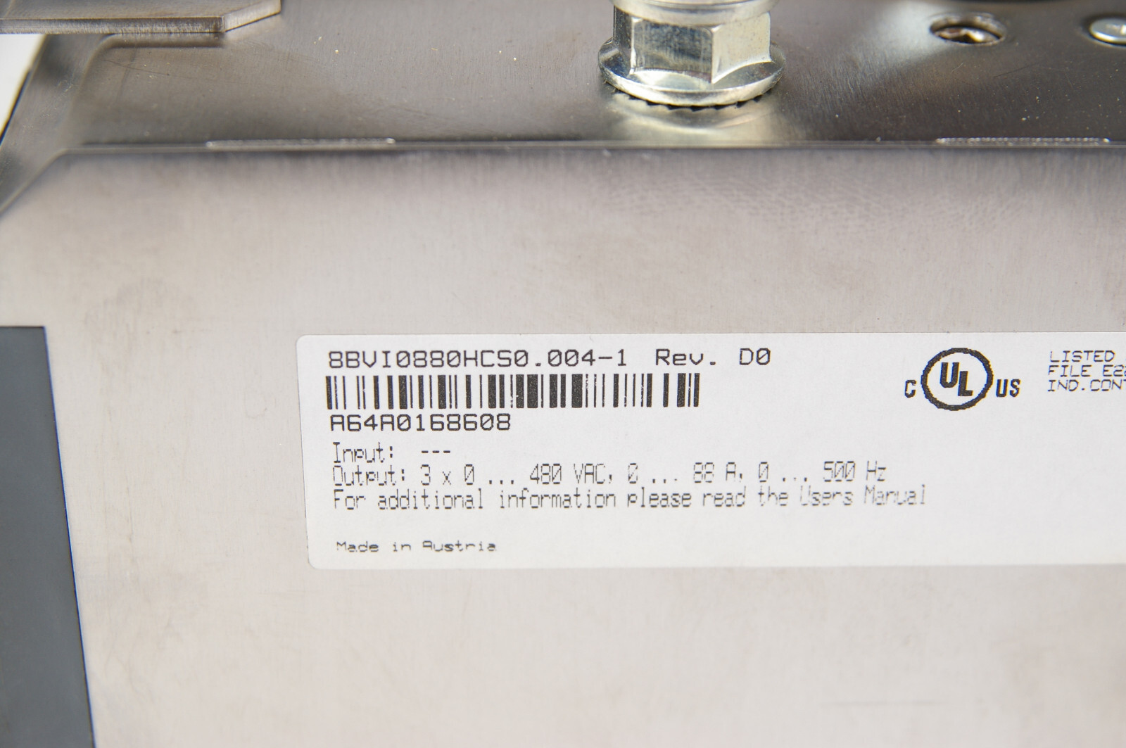 B&R 8BVI0880HCS0.004-1 Servo Drive