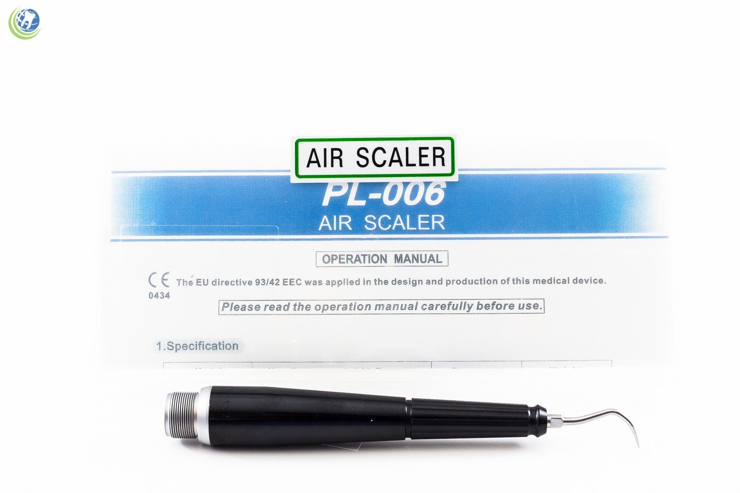 NEW DENTAL HYGIENIST PNEUMATIC AIR SCALER 4 HOLE WITH 3 TIPS PEN-LIM PL-006