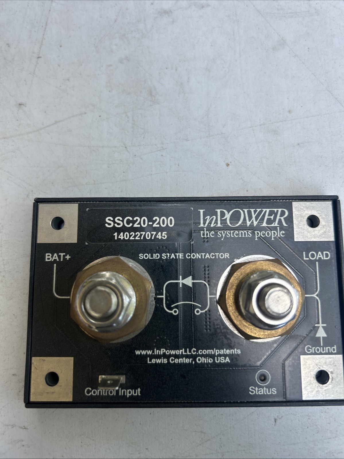 InPower SSC20-200 Solid State Disconnect Switch, 200A Over Shutdown – USA