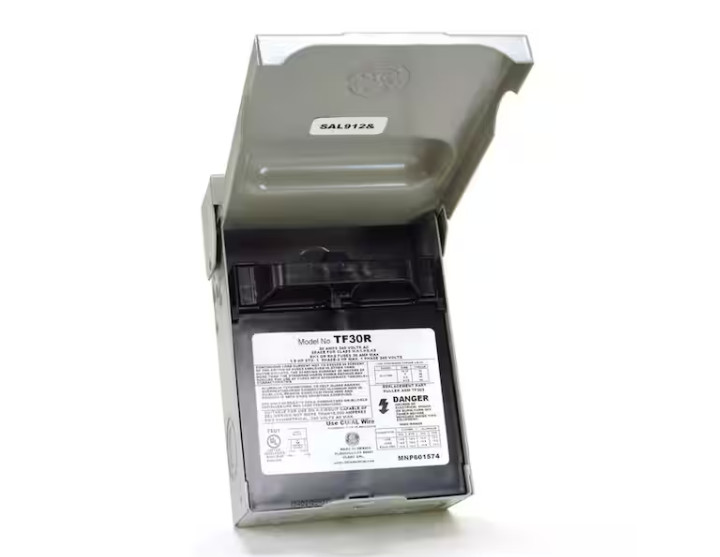 GE TF30RCP 240V 30A AC Disconnect Safety Switch – Gray
