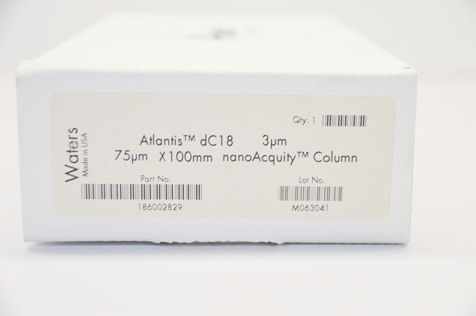 NEW SEALED Waters Atlantis dC18 3um 75um x 100mm nanoAcquity Column 186002829