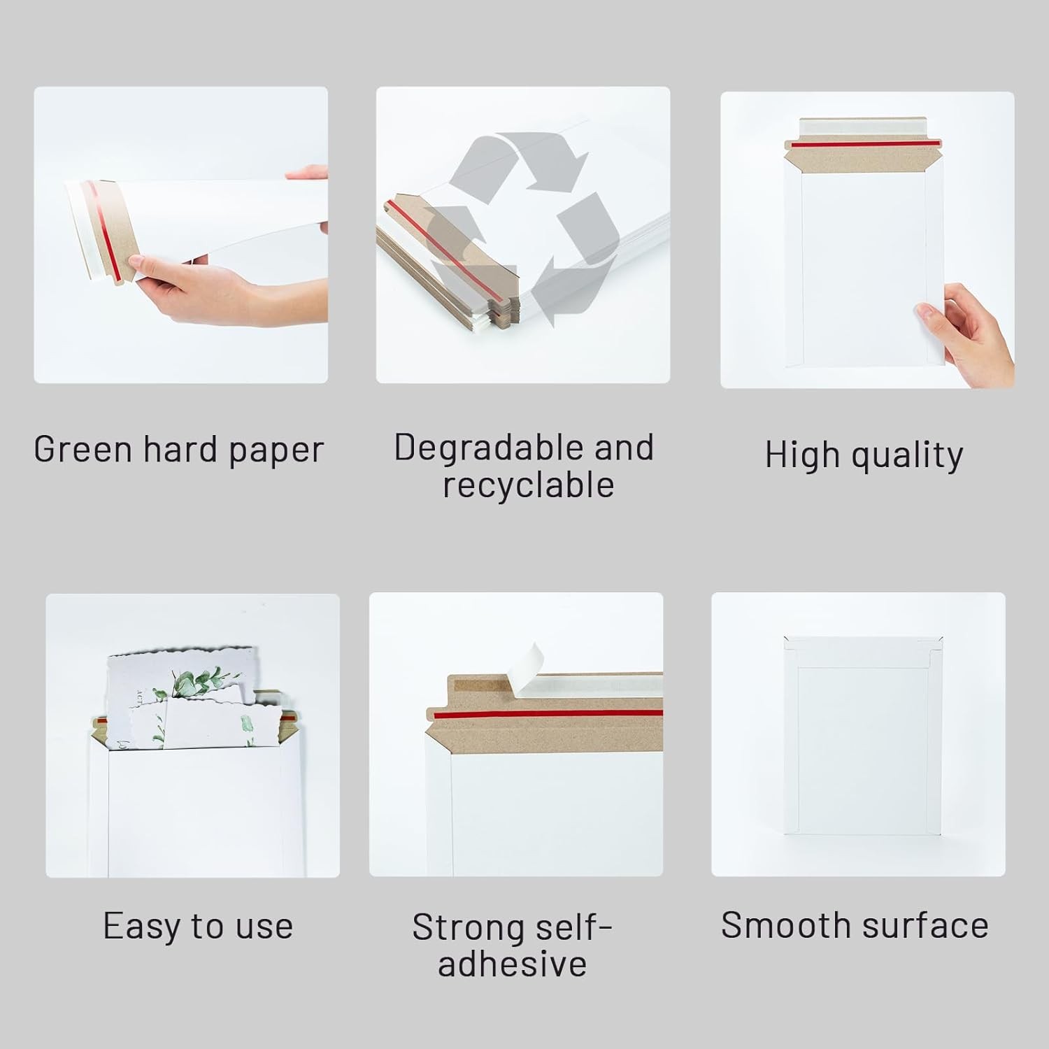 100-300 Flat Photo Mailers 7×9 9.75×12.25 Document Cardboard Envelope Self Seal