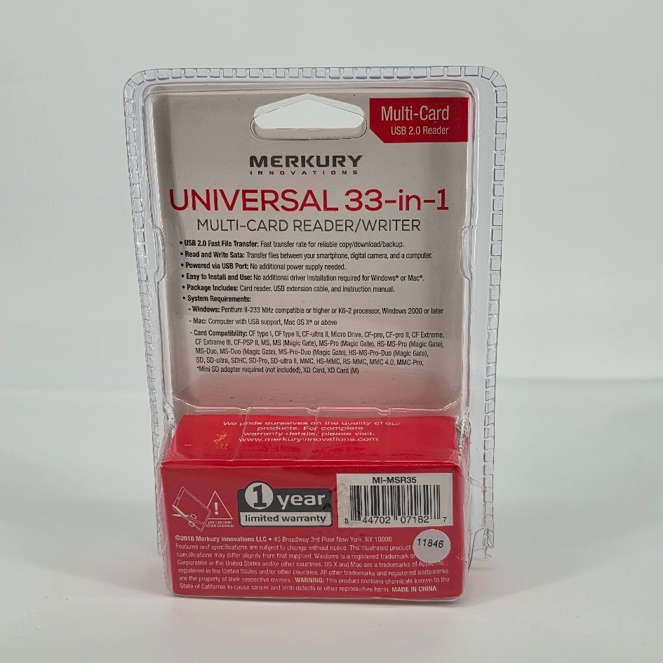 MERKURY Innovations Universal 33-in-1 Multi-Card Reader Writer