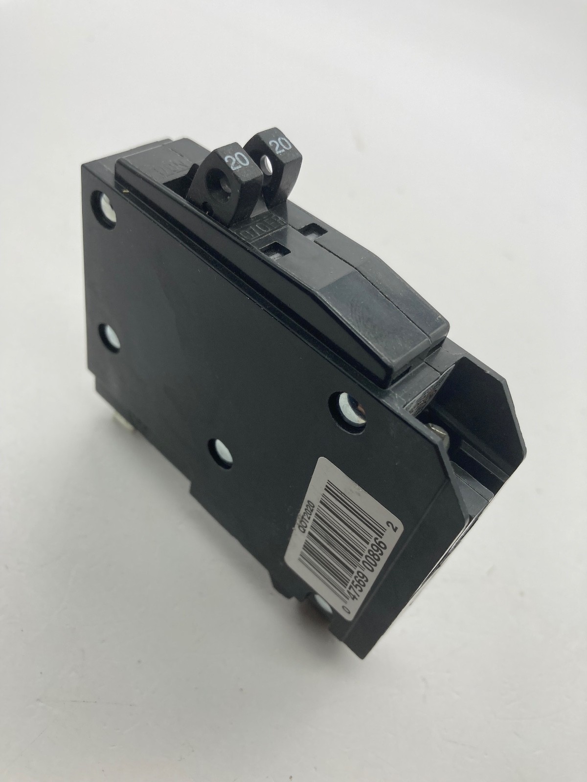 Square D QOT2020 1 Pole Twin 20A 120V Plug In Tandem Metal Hook Circuit Breaker