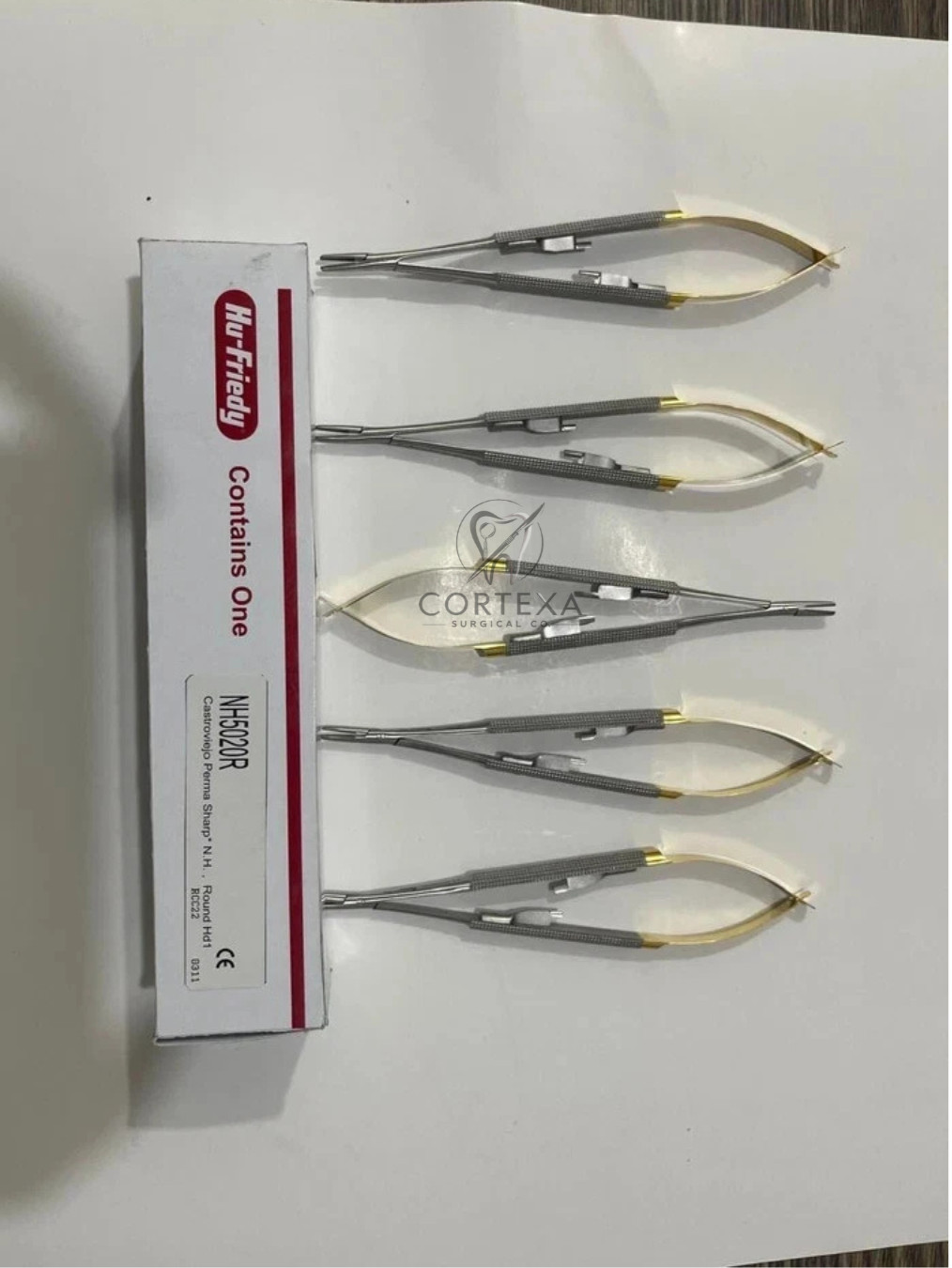 Lot of 5 HU FRIEDY Castroviejo straight Needle Holder 5.5″ 14cm NH5020R