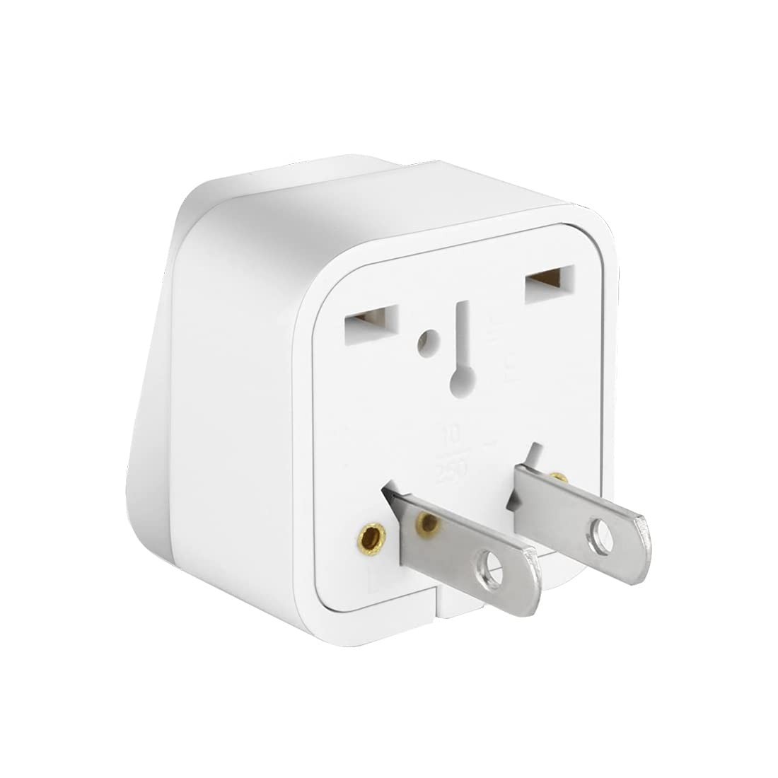 2 PIN USA NEMA 1-15P Plug to UK/US/EU/AUS Socket Travel Conversion Plugs,US
