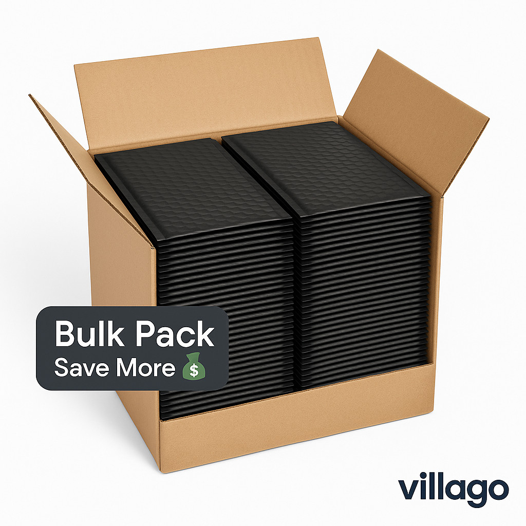 1000 #000 4×8 Black Poly Bubble Mailers Padded Envelopes Self Seal Bags