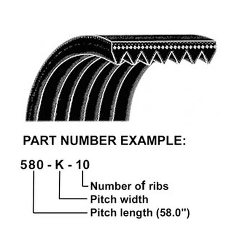 A-1360K6-AI Micro-Rib V-Belt (136.0″ 6 Rib)