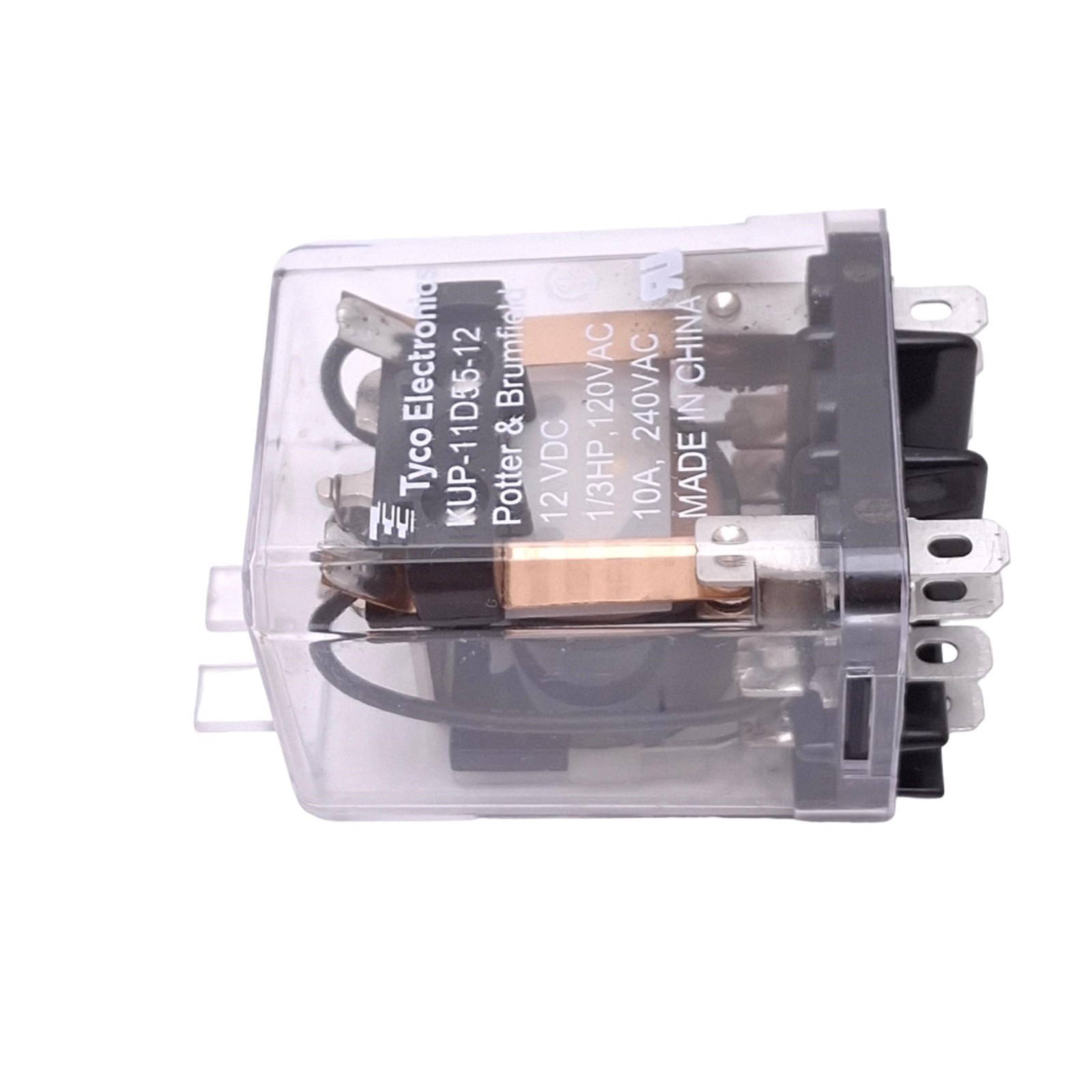 Potter & Brumfield KUP-11D55-12 Plug-In Relay, DPDT 8-Pin, 10A Max, 12VDC Coil