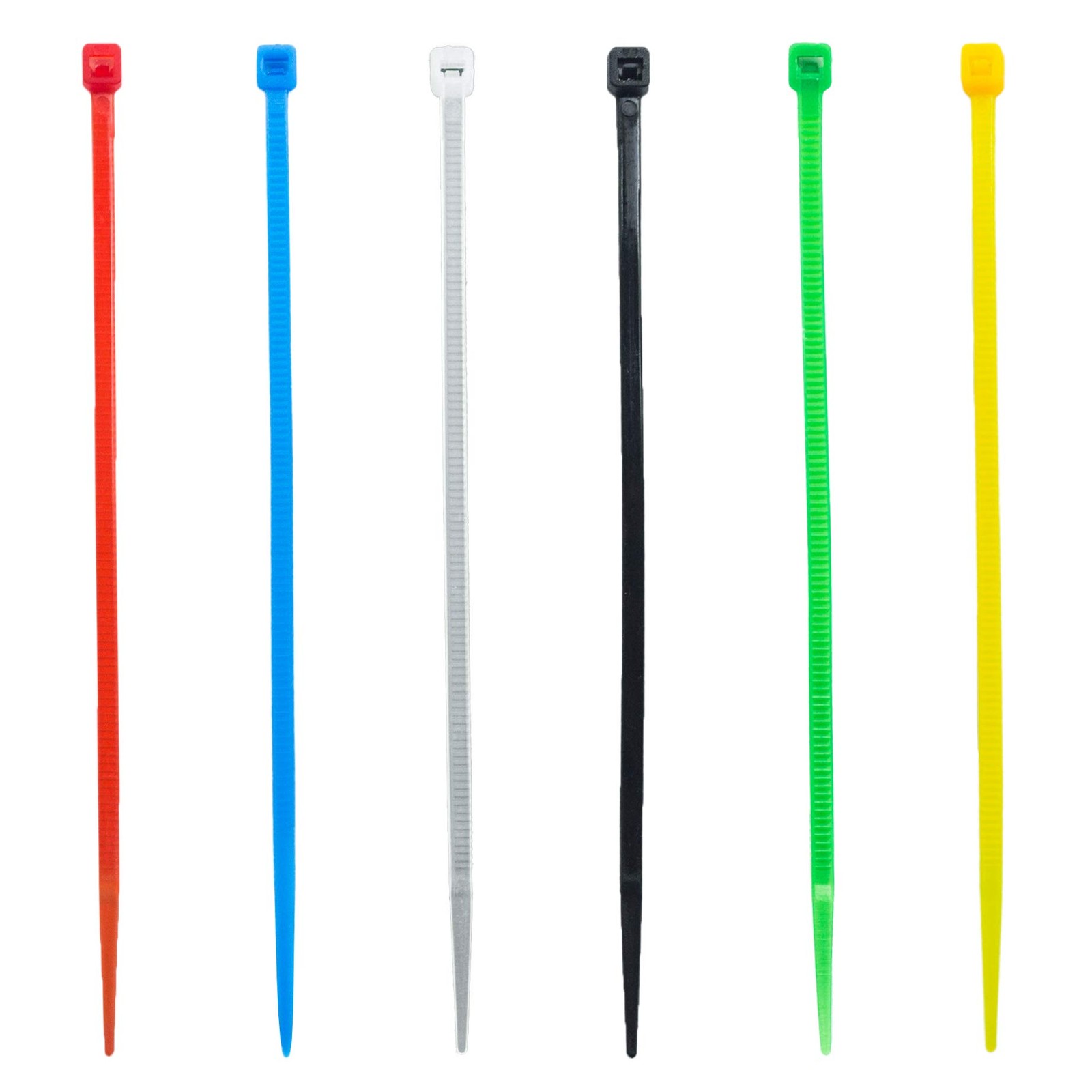 120PCS 8 Inch Zip Ties Nylon Cable Ties Multi Color Strong Durable 6 Colors