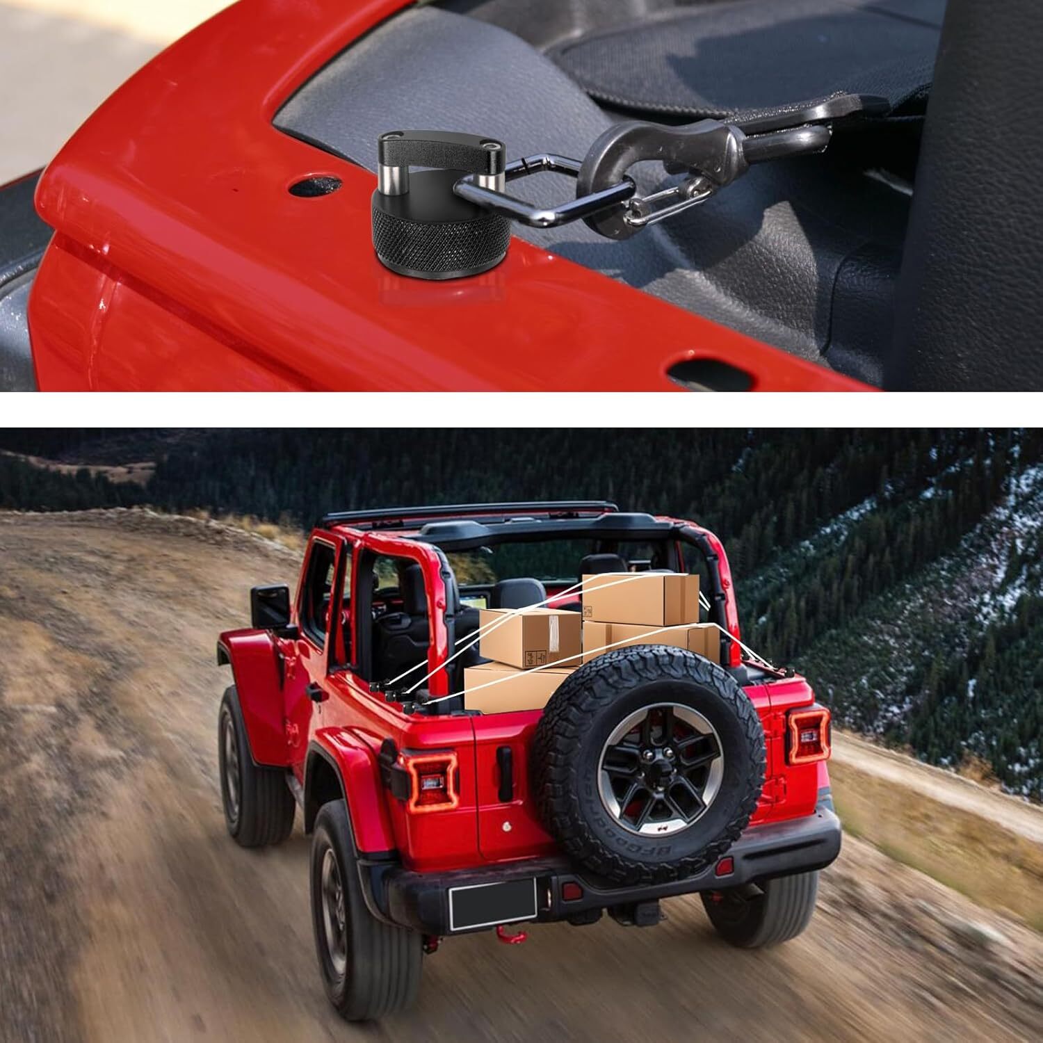 6 Hard Top Quick Removal Fastener Thumb Screws for Wrangler JK JL Gladiator JT