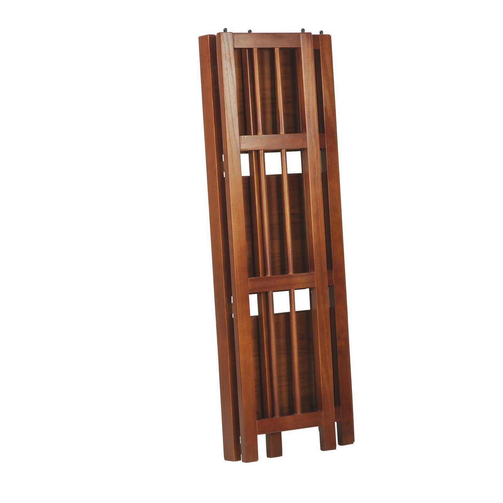 Casual Home Narrow 3-Shelf Folding Bookcase, 14″ Wide, Mahagony Mahogany