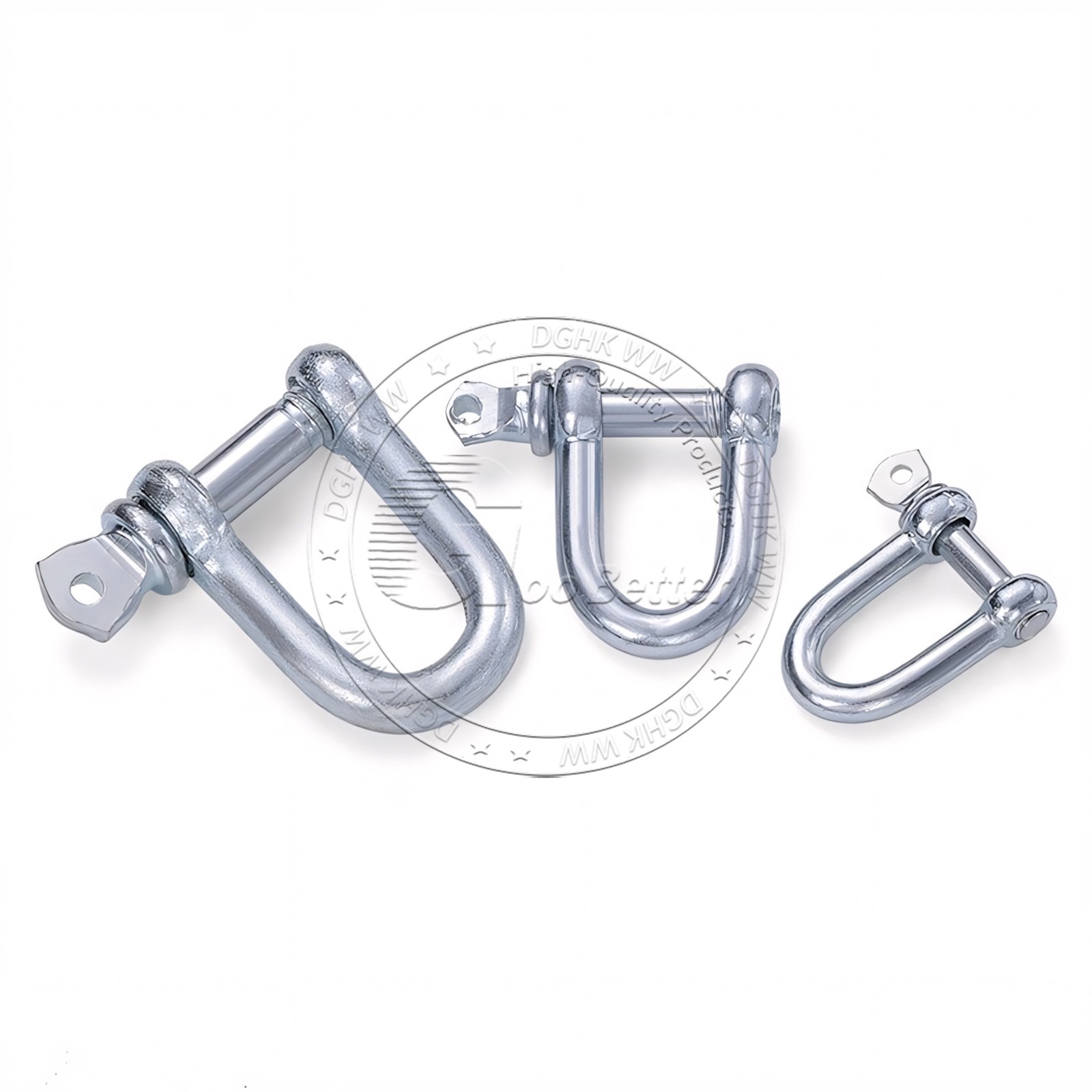 M6-M50 Galvanised Steel Lifting Towing Bow Dee D Link Shackles 0.02 Ton to 9 Ton