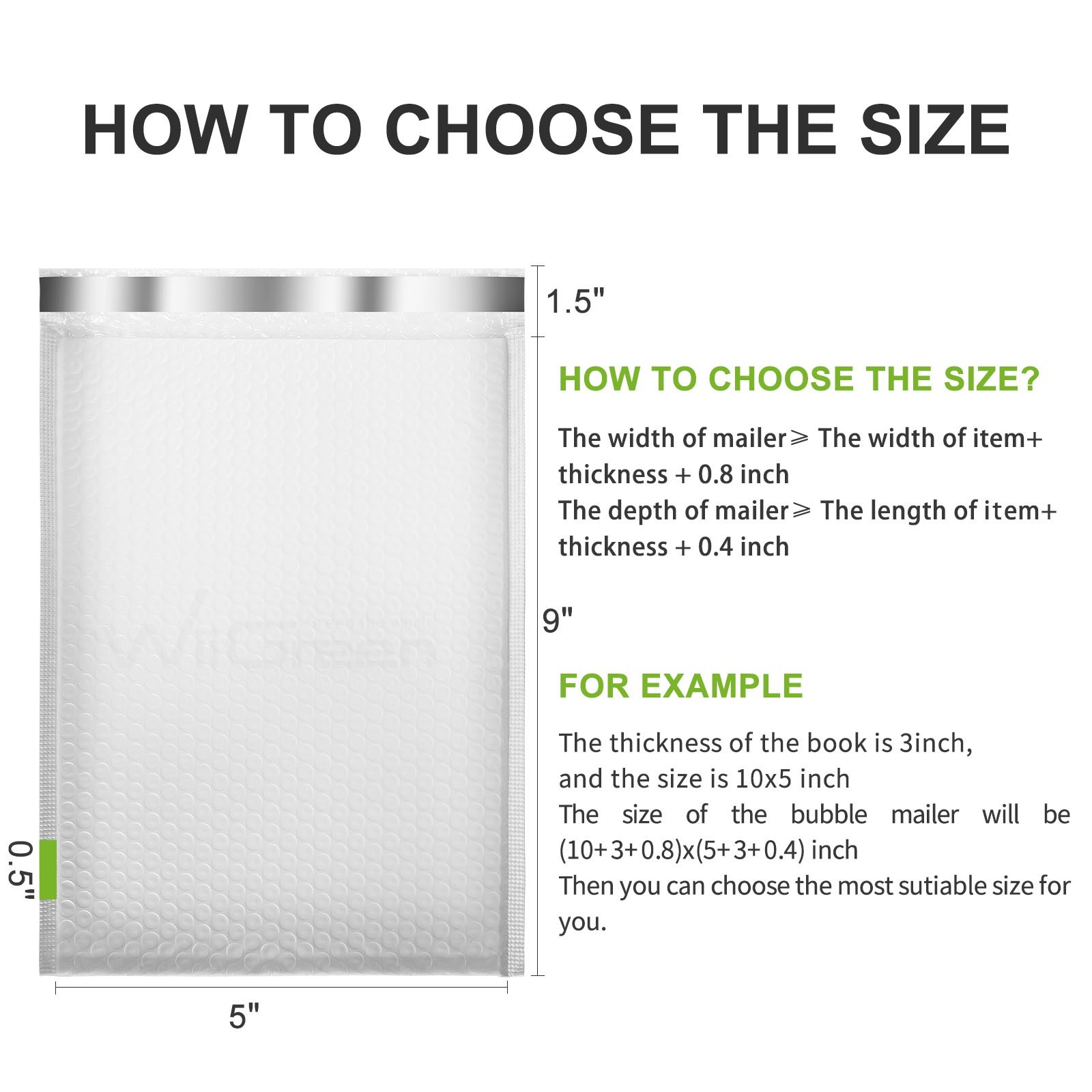 #00 15 PCS 6×9 Inches Poly Bubble Mailers, Padded Envelopes Bags