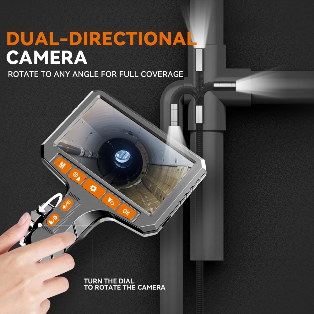 SCOPIX Two-Way 210° Inspection Borescope 6.2mm Endoscope Camera 3.3ft Semi Rigid