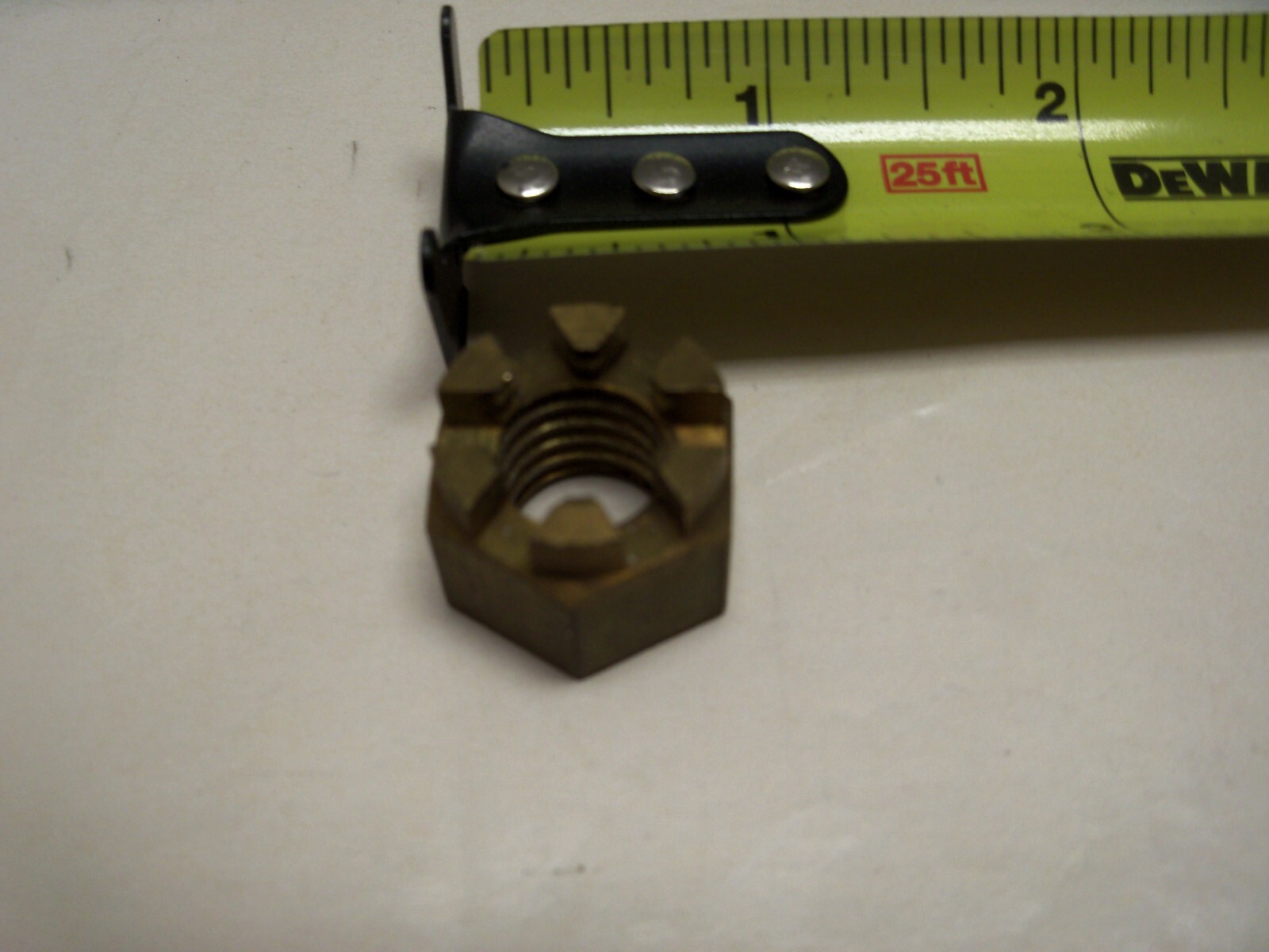 1/2-13 Brass Castle Nut VINTAGE Made in US Qty 2