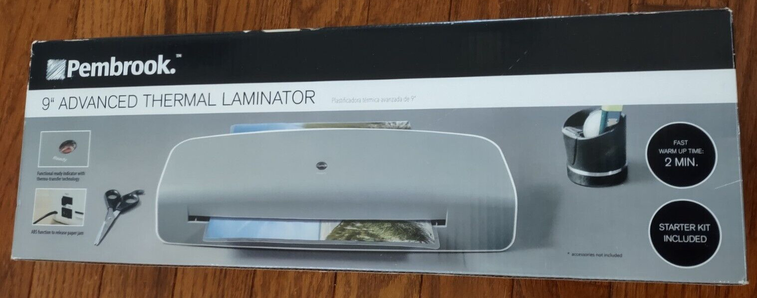 Pembrook 9″ Advanced Thermal Laminator with Starter Kit – New unopened box