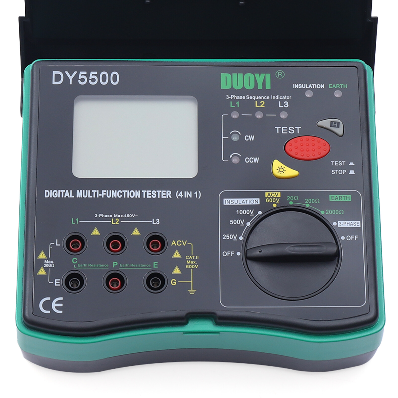 Digital Resistance Meter Ground Earth Insulation Tester 0.01 to 2000 ohm DY5500~