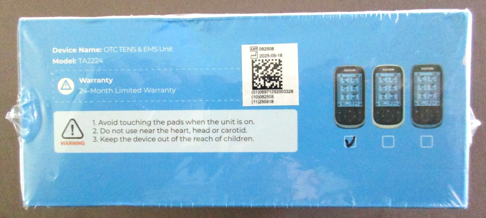 Auvon OTC TENS & EMS Unit TA2224 Classic Series 24 Modes 40 Hour Battery Life
